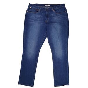 Levi's- Women’s Medium Dark Wash 414 Relaxed Straight Jeans, Plus Size 33